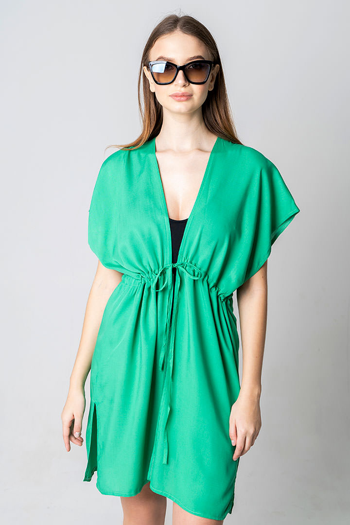 Фото товара 19107, пляжная туника зеленая