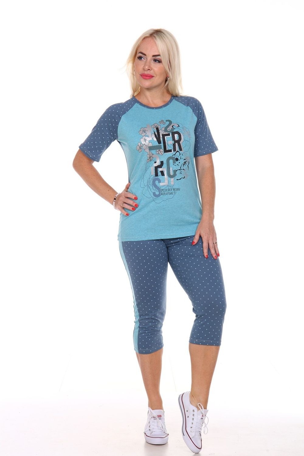 Фото товара 20633, домашний костюм: бриджи и футболка